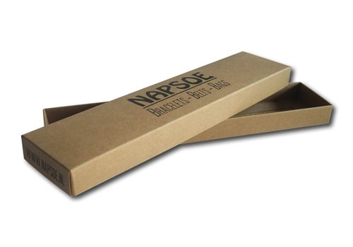doos voor horloge van bruin kraft karton Doosje met los deksel sieraden biodegradable 260x55x20