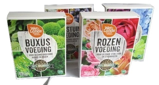 bedrukte doosje verpakking plantenvoeding tuin serie full color doosjes