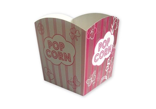 popcorn bakje ontwerp model party opdruk in kleur bestellen