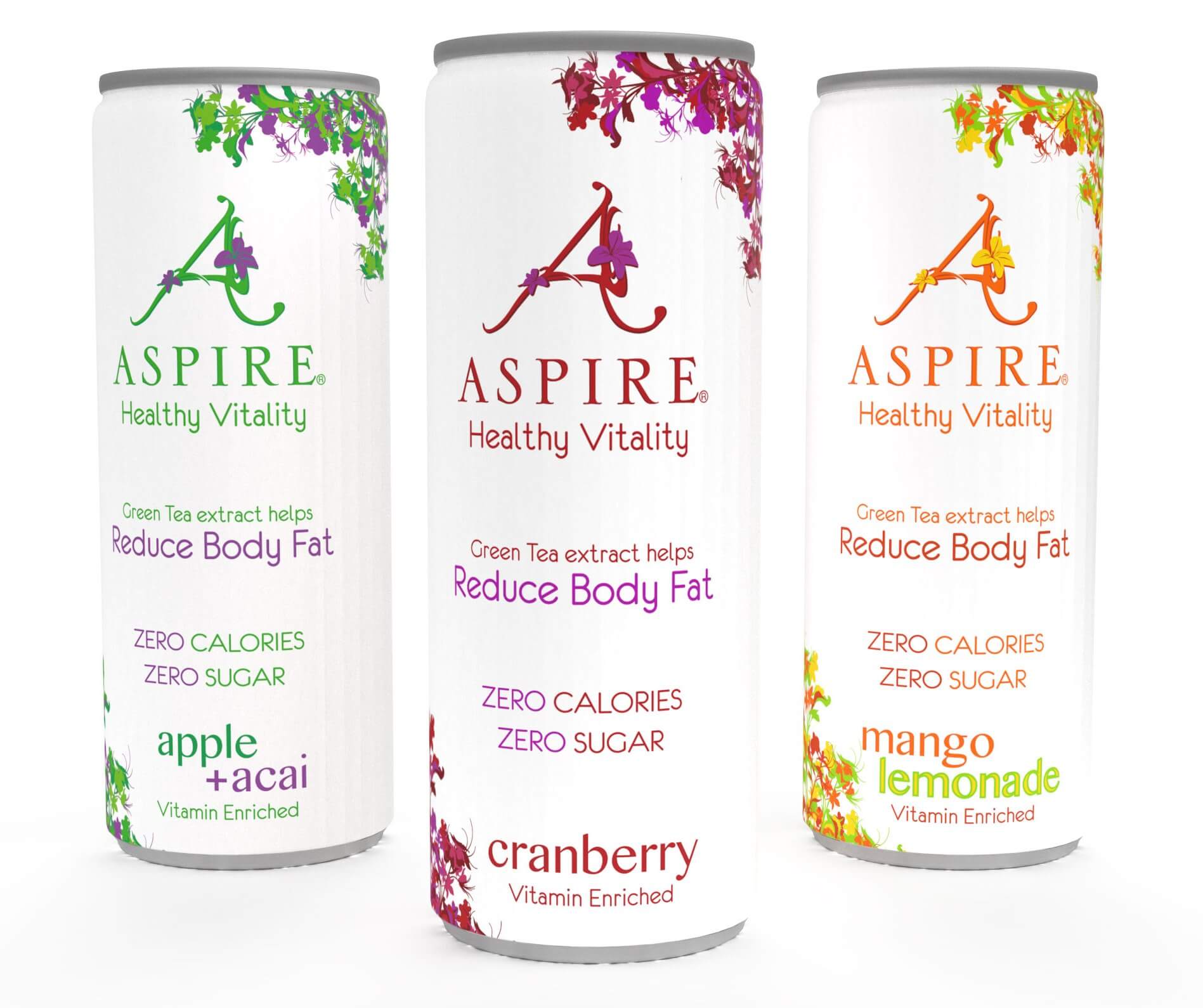 4-pack blikjes Aspire drinks