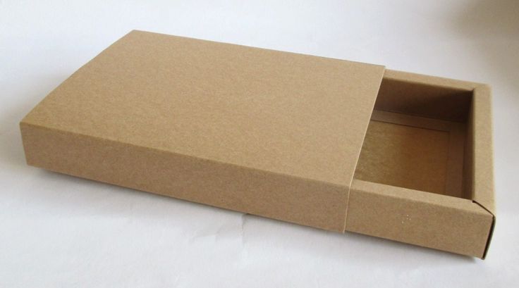 schuifdoosje van kraft onbedrukt bedrukt